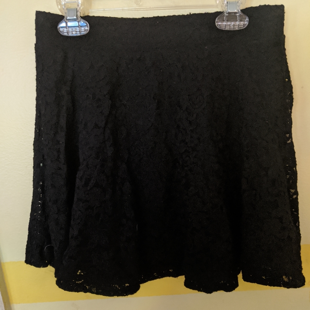 Black lace skirt
